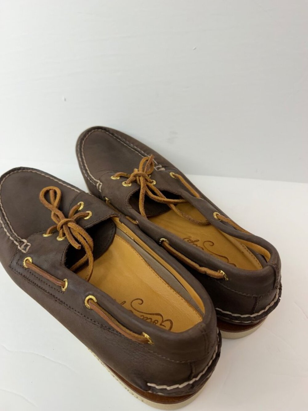 Sperry Men's Gold Cup Authentic Original Boat Shoes 11M Brown Leather Slip On - Picture 3 of 10